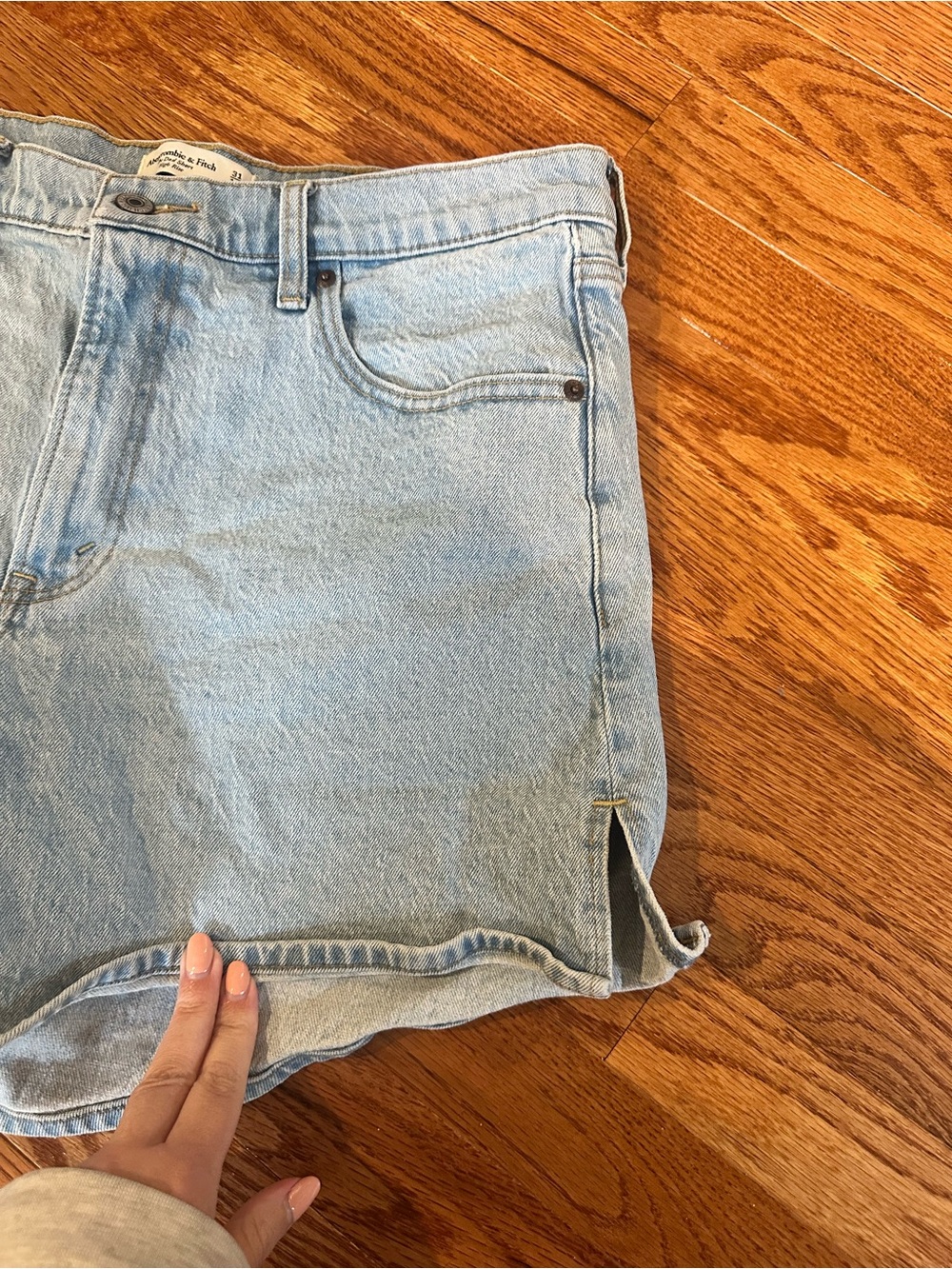Abercrombie & Fitch Light Blue Denim Shorts - Picture 2 of 4